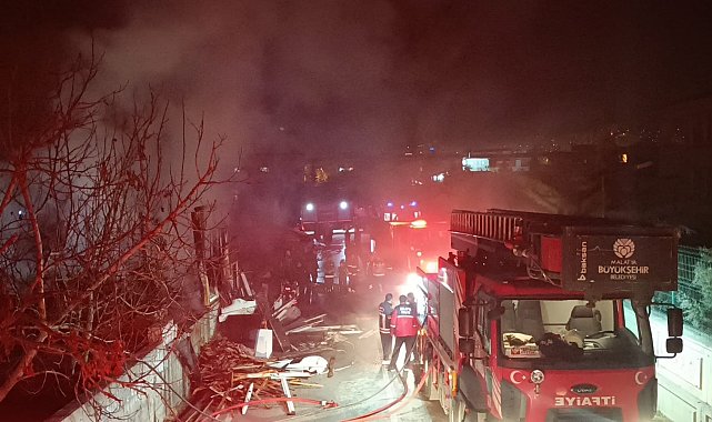 Malatya'da ev yangını