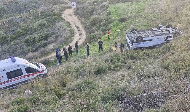 Milas'ta diyaliz aracı uçuruma yuvarlandı: 1 ölü