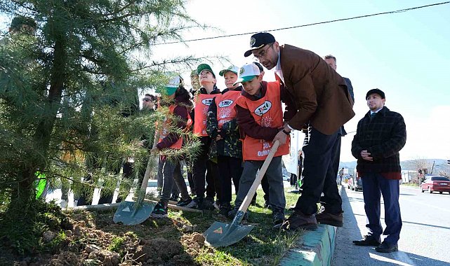 Orhaneli'nde 500 fidan toprakla buluştu
