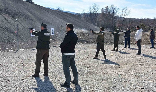 Orman muhafaza memurlarına atış talimi