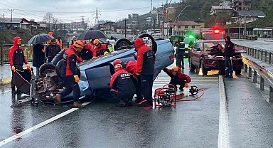 Rize'de otomobil ile cip çarpıştı: 1 ölü