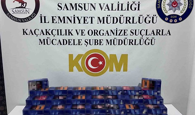 Samsun'da 20 bin adet kaçak makaron ele geçirildi