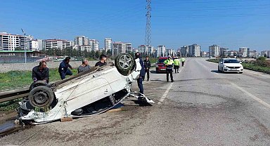 Samsun'da otomobil takla attı: 1 yaralı