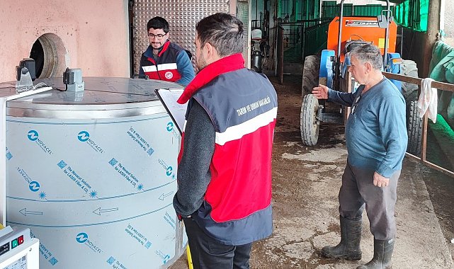 Şaphane'de süt sağım sistemi ve soğutma tankının kayıt ve kontrol işlemleri