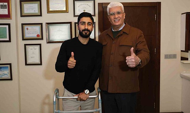 Silahla vurulup felç kalan Veysel, yeniden yürümeye başladı
