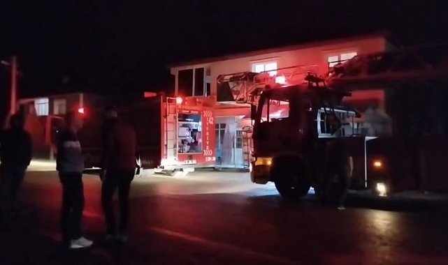 Sobadan çıkan kıvılcımlar paniğe sebep oldu