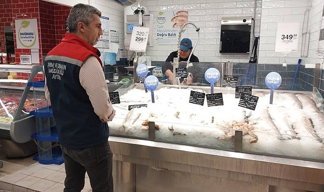 Söke'de balık satış noktaları denetlendi