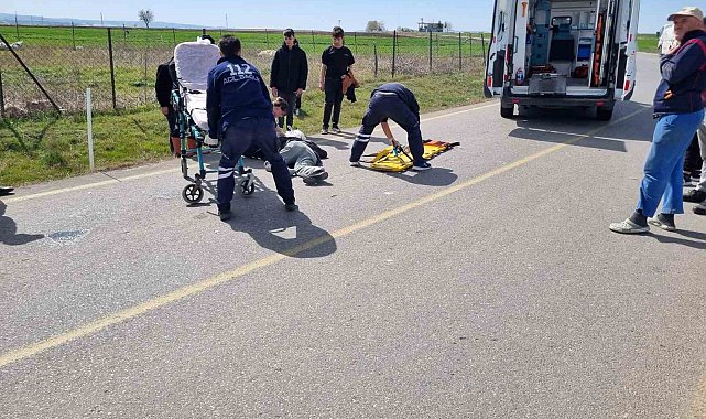 Tankerle çarpışan motosikletin sürücüsü ağır yaralandı