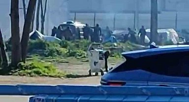 Taşlı sopalı kavga kamerada