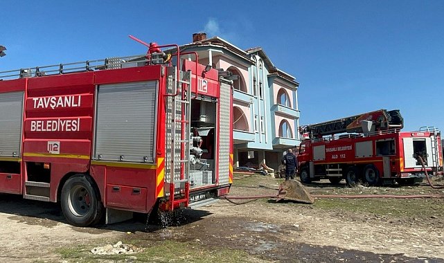 Tavşanlı'da bir evde çıkan yangın korkuttu