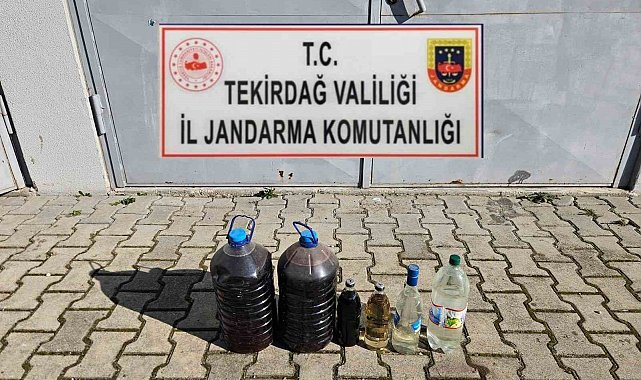 Tekirdağ'da 146 litre sahte içki ele geçirildi
