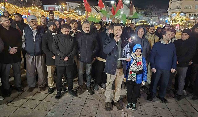 Tekirdağ'da vatandaşlar Gazze için toplandı