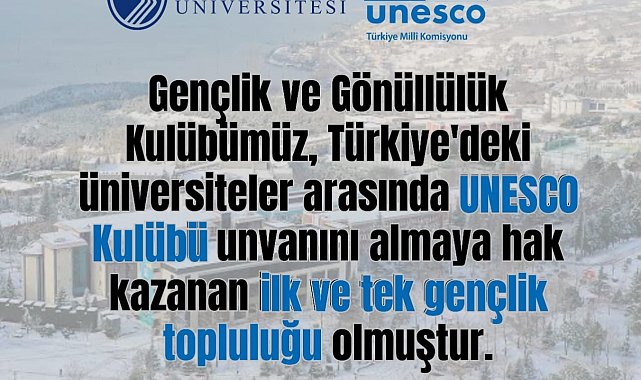 Türkiye'nin ilk ve tek UNESCO kulübü SAÜ'de
