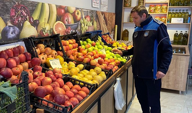 Zabıtadan manavlara denetim