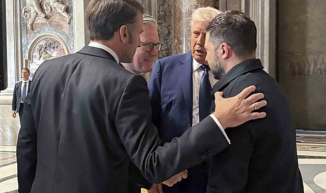 ABD, Ukrayna, Fransa ve İngiltere liderleri Vatikan'da bir araya geldi