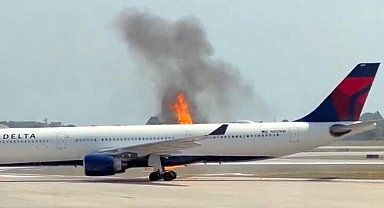 ABD'de kalkışa hazırlanan uçağın motoru alev aldı: 282 yolcu tahliye edildi
