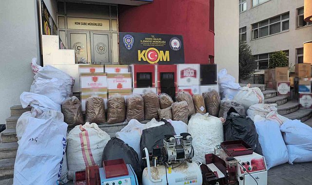 Adana'da 653 kilogram kaçak tütün ele geçirildi: 4 gözaltı