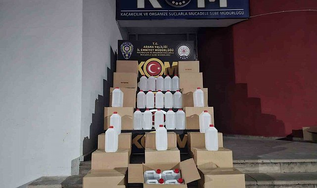Adana'da 980 litre sahte içki ele geçirildi: 2 gözaltı