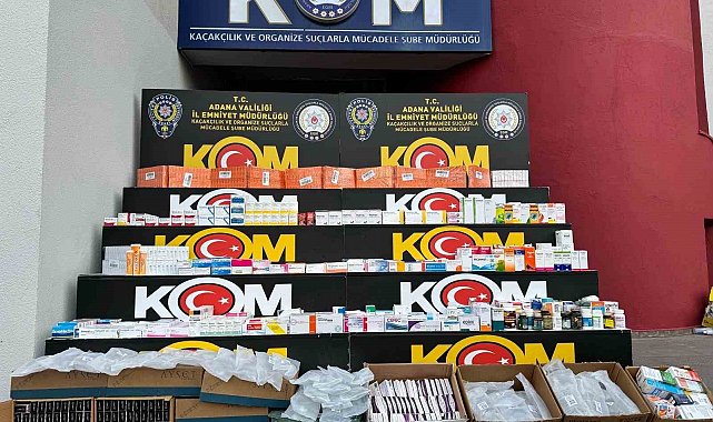 Adana'da yasa dışı ilaç operasyonu: Binlerce tıbbi ürün ele geçirildi