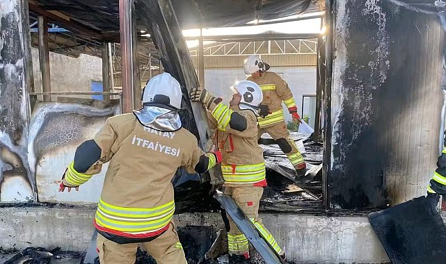 Alevlere teslim olan konteyner kullanılamaz hale geldi