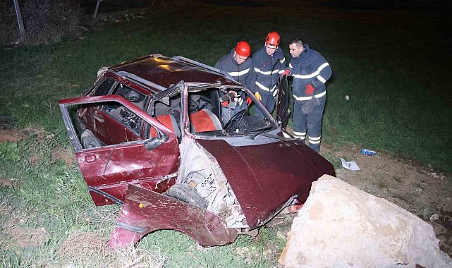 Alkollü olarak trafiğe çıktı, şarampole yuvarlandı
