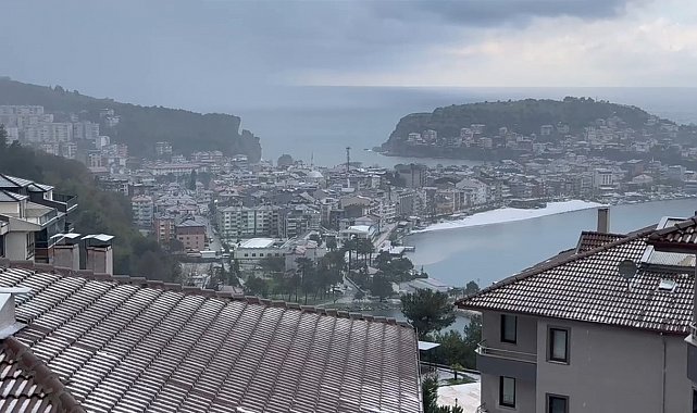 Amasra'da 1 saat içerisinde dört mevsim birden yaşandı