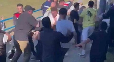 Amatör maç savaş alanına döndü