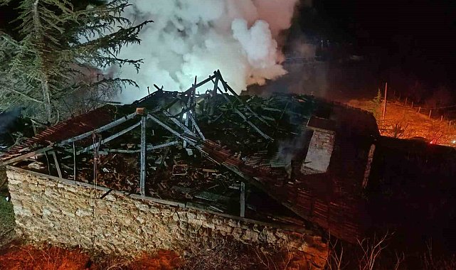 Ankara'da çıkan yangında ev küle döndü