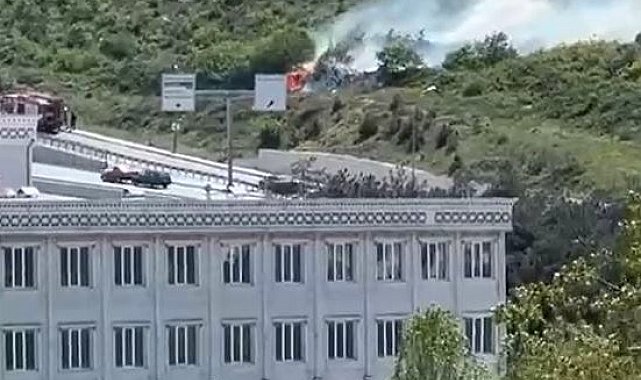 Arnavutköy'de ormanlık alanda yangın