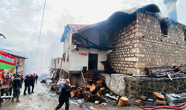 Artvin Şavşat'ta yangın