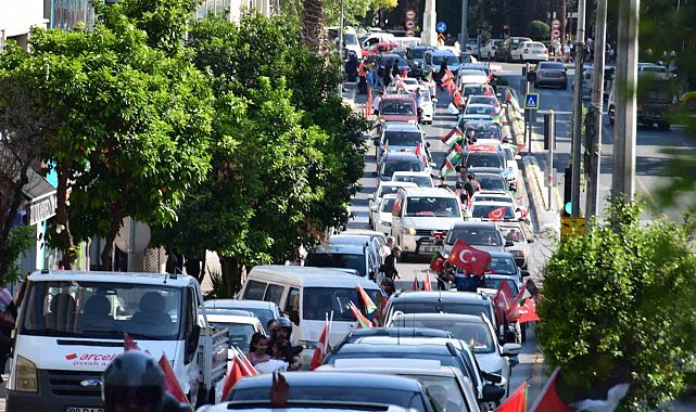 Aydın'da Gazze için konvoy düzenlendi
