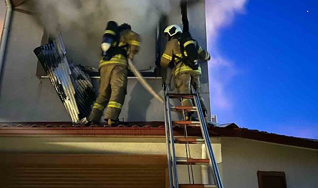 Ayvalık'ta açık unutulan elektrikli ısıtıcı yangın çıkarttı