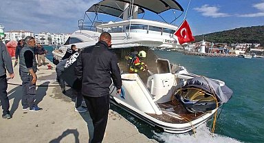 Ayvalık'ta tekne yangını erken müdahaleyle söndürüldü