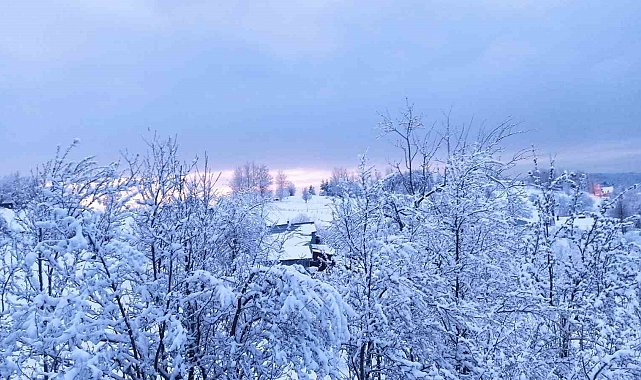 Bahar ayında yağan kar kartpostallık görüntüler oluşturdu