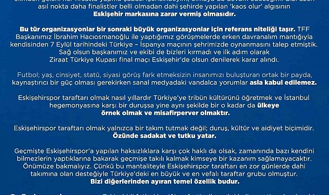 Başkan Albayrak, Ziraat Türkiye Kupası kararıyla ilgili açıklama yaptı