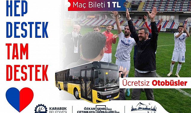Başkan Çetinkaya'dan Karabük İdmanyur maçına ulaşım desteği
