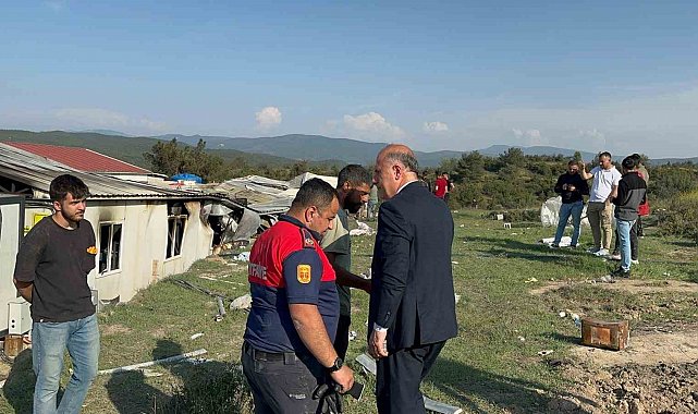 Başkan Torun, yangın sonrası inceleme yaptı