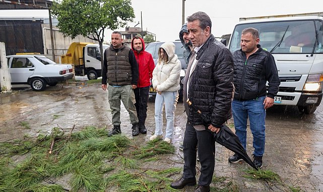 Başkan Yetişkin fırtınadan zarar gören bölgelerde incelemelerde bulundu