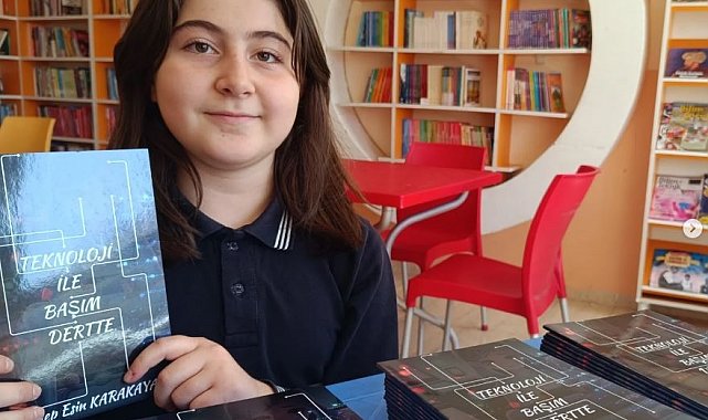 Beşinci sınıf öğrencisi, yazdığı kitapla teknoloji bağımlılığına dikkat çekti