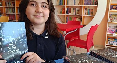 Beşinci sınıf öğrencisi, yazdığı kitapla teknoloji bağımlılığına dikkat çekti