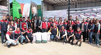 Biga'da Çiftçilere Hibeli Çeltik ve Sorgum Tohumu