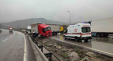 Bilecik'te iki tır çarpıştı: 1 yaralı