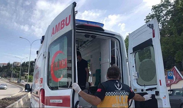 Bilecik'te seyir halinde devrilen motosiklet sürücüsü yaralandı