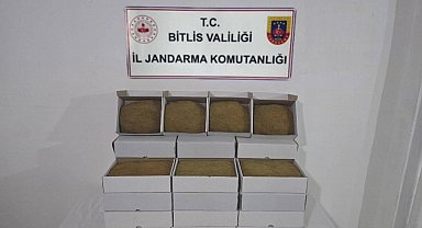 Bitlis'te 35 kilogram kıyılmış tütün ele geçirildi