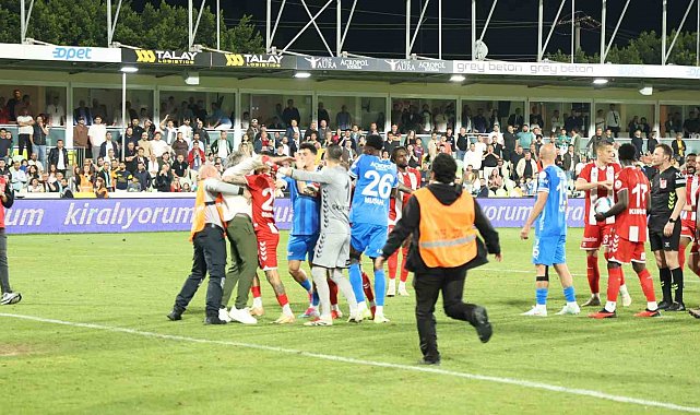 Bodrum FK - Samsunspor maçının son dakikalarında gergin anlar