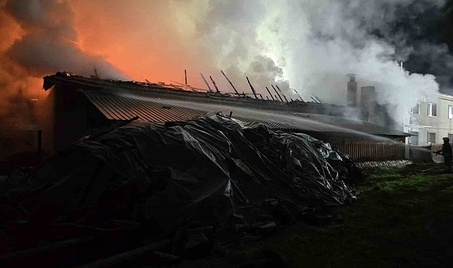 Bolu'da korkutan depo yangını