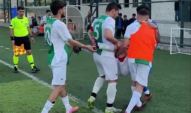 Bursa Amatör maçında skandal