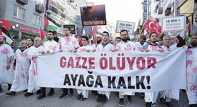 Bursa'da Filistin'e destek yürüyüşü