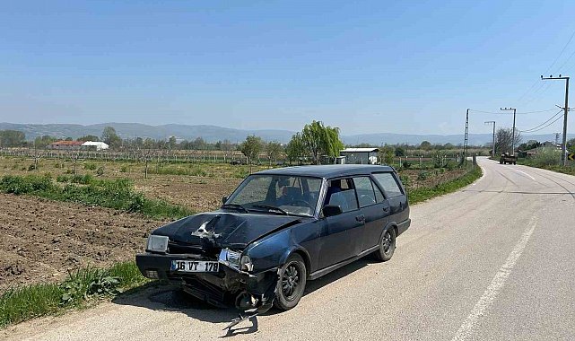 Bursa'da otomobil tarlaya uçtu: 1 yaralı