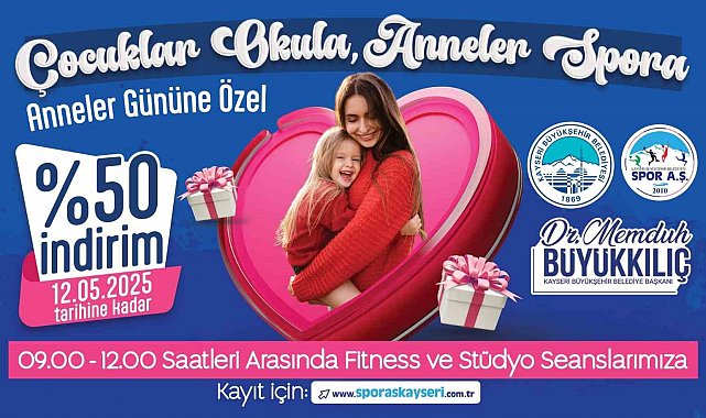 Büyükşehir Spor A.Ş.'den Anneler Günü sürprizi: 'Çocuklar Okula, Anneler Spora'